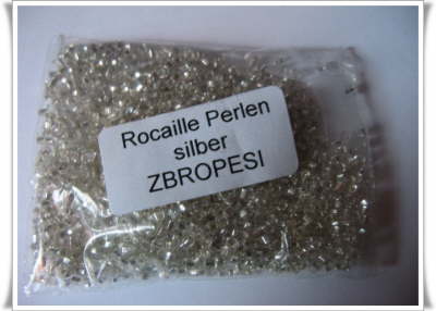 Roccaille-Perlen silber